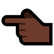 👈🏿 Emoji Dorso Da Mão Com Dedo Indicador Apontando Para A Esquerda: Pele Escura na Microsoft Windows 10 April 2018 Update.