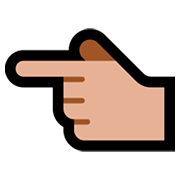Emoji ☜🏼 Indicatore di direzione a sinistra non colorato (tipo 3) su Microsoft Windows 10 April 2018 Update.