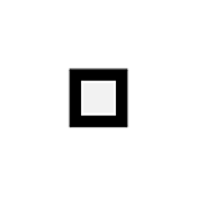 ◽ Emoji Cuadrado Blanco Mediano-pequeño en Microsoft Windows 10 April 2018 Update.