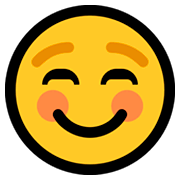☺️ Emoji lächelndes Gesicht Microsoft Windows 10 April 2018 Update.