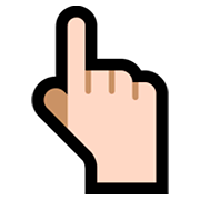 👆🏻 Emoji nach oben weisender Zeigefinger von hinten: helle Hautfarbe Microsoft Windows 10 April 2018 Update.