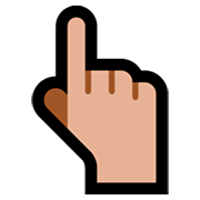 👆🏼 Emoji nach oben weisender Zeigefinger von hinten: mittelhelle Hautfarbe Microsoft Windows 10 April 2018 Update.