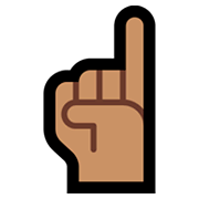 ☝🏽 Emoji Dedo índice Hacia Arriba: Tono De Piel Medio en Microsoft Windows 10 April 2018 Update.