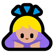 Emoji 🙇🏼‍♀️ Donna Che Fa Inchino Profondo: Carnagione Abbastanza Chiara su Microsoft Windows 10 April 2018 Update.