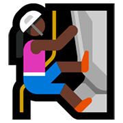 🧗🏿‍♀️ Emoji Mujer Escalando: Tono De Piel Oscuro en Microsoft Windows 10 April 2018 Update.