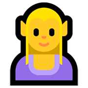 🧝‍♀️ Emoji Elfa en Microsoft Windows 10 April 2018 Update.
