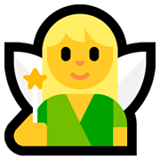 Emoji 🧚‍♀️ Fata Donna su Microsoft Windows 10 April 2018 Update.
