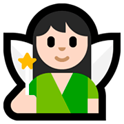 🧚🏻‍♀️ Emoji Mulher Fada: Pele Clara na Microsoft Windows 10 April 2018 Update.