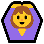 🙆‍♀️ Emoji Mulher Fazendo Gesto De «OK» na Microsoft Windows 10 April 2018 Update.