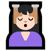 💆🏻‍♀️ Emoji Mulher Recebendo Massagem Facial: Pele Clara na Microsoft Windows 10 April 2018 Update.