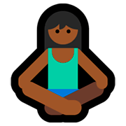 Emoji 🧘🏾‍♀️ Donna In Posizione Del Loto: Carnagione Abbastanza Scura su Microsoft Windows 10 April 2018 Update.