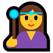 Emoji 🧙‍♀️ Maga su Microsoft Windows 10 April 2018 Update.
