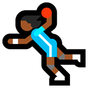 🤾🏾‍♀️ Emoji Handballspielerin: mitteldunkle Hautfarbe Microsoft Windows 10 April 2018 Update.