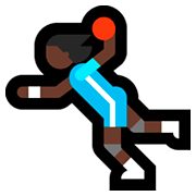 🤾🏿‍♀️ Emoji Handballspielerin: dunkle Hautfarbe Microsoft Windows 10 April 2018 Update.