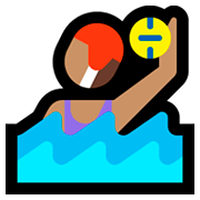 🤽🏽‍♀️ Emoji Wasserballspielerin: mittlere Hautfarbe Microsoft Windows 10 April 2018 Update.