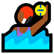 🤽🏾‍♀️ Emoji Mujer Jugando Al Waterpolo: Tono De Piel Oscuro Medio en Microsoft Windows 10 April 2018 Update.