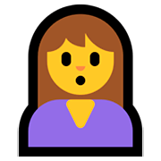 🙎‍♀️ Emoji Mulher Fazendo Bico na Microsoft Windows 10 April 2018 Update.