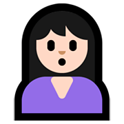 🙎🏻‍♀️ Emoji schmollende Frau: helle Hautfarbe Microsoft Windows 10 April 2018 Update.