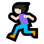 🏃🏻‍♀️ Emoji Mujer Corriendo: Tono De Piel Claro en Microsoft Windows 10 April 2018 Update.