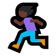 🏃🏿‍♀️ Emoji Mujer Corriendo: Tono De Piel Oscuro en Microsoft Windows 10 April 2018 Update.