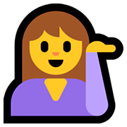 💁‍♀️ Emoji Mulher Com A Palma Virada Para Cima na Microsoft Windows 10 April 2018 Update.