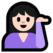 Emoji 💁🏻‍♀️ Donna Con Suggerimento: Carnagione Chiara su Microsoft Windows 10 April 2018 Update.