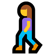 🚶‍♀️ Emoji Fußgängerin Microsoft Windows 10 April 2018 Update.