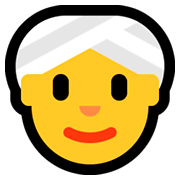 👳‍♀️ Emoji Mujer Con Turbante en Microsoft Windows 10 April 2018 Update.