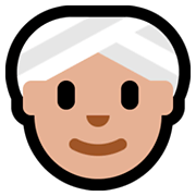 👳🏼‍♀️ Emoji Mulher Com Turbante: Pele Morena Clara na Microsoft Windows 10 April 2018 Update.
