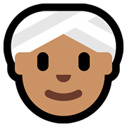 👳🏽‍♀️ Emoji Frau mit Turban: mittlere Hautfarbe Microsoft Windows 10 April 2018 Update.