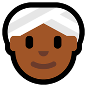 👳🏾‍♀️ Emoji Frau mit Turban: mitteldunkle Hautfarbe Microsoft Windows 10 April 2018 Update.