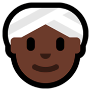 Emoji 👳🏿‍♀️ Donna Con Turbante: Carnagione Scura su Microsoft Windows 10 April 2018 Update.