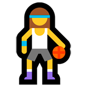 Emoji ⛹️‍♀️ Donna Che Fa Rimbalzare Una Palla su Microsoft Windows 10 April 2018 Update.