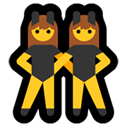 Emoji 👯 Persone Con Orecchie Da Coniglio su Microsoft Windows 10 April 2018 Update.