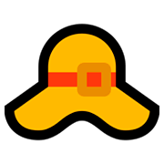 Emoji 👒 Cappello Da Donna su Microsoft Windows 10 April 2018 Update.
