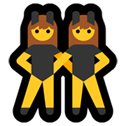 Emoji 👯‍♀️ Donne Con Orecchie Da Coniglio su Microsoft Windows 10 April 2018 Update.