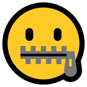 Emoji 🤐 Faccina Con Bocca Con Cerniera su Microsoft Windows 10 April 2018 Update.
