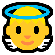 👼 Emoji Bebé ángel en Microsoft Windows 10 Fall Creators Update.