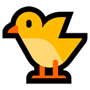 Emoji 🐤 Pulcino su Microsoft Windows 10 Fall Creators Update.
