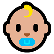 Emoji 👶🏼 Neonato: Carnagione Abbastanza Chiara su Microsoft Windows 10 Fall Creators Update.