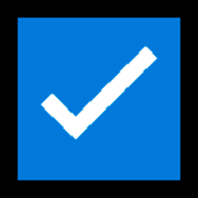 ☑️ Emoji Casilla Con Marca De Verificación en Microsoft Windows 10 Fall Creators Update.