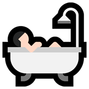 Emoji 🛀🏻 Persona Che Fa Il Bagno: Carnagione Chiara su Microsoft Windows 10 Fall Creators Update.