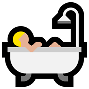 🛀🏼 Emoji Persona En La Bañera: Tono De Piel Claro Medio en Microsoft Windows 10 Fall Creators Update.