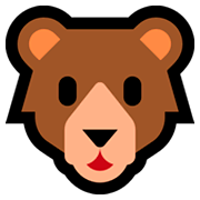 Emoji 🐻 Orso su Microsoft Windows 10 Fall Creators Update.