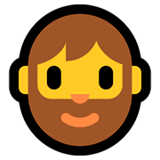 🧔 Emoji  Pessoa: Barba na Microsoft Windows 10 Fall Creators Update.