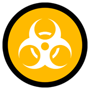 Émoji ☣️ Danger Biologique sur Microsoft Windows 10 Fall Creators Update.