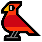 Émoji 🐦 Oiseau sur Microsoft Windows 10 Fall Creators Update.