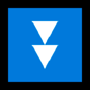 ⏬ Emoji Triángulo Doble Hacia Abajo en Microsoft Windows 10 Fall Creators Update.