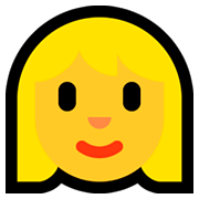 Émoji 👱‍♀️ Femme Blonde sur Microsoft Windows 10 Fall Creators Update.