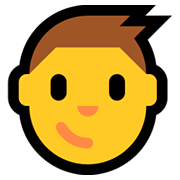 Emoji 👦 Bambino su Microsoft Windows 10 Fall Creators Update.